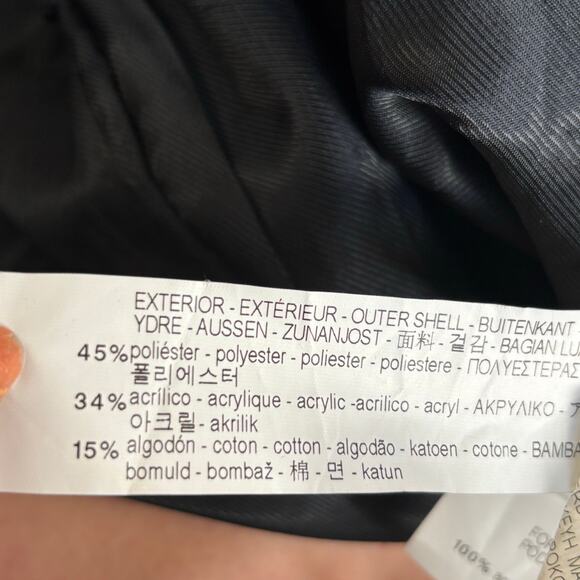 Zara Black Checked Tweed Longline Frock Coat Blazer Jacket Women’s XS Boucle - Picture 8 of 10